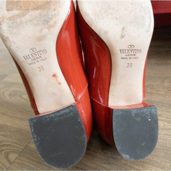 Valentino Garavani 40mm Faux Patent Leather Over The Knee Boot 36 6 Cherry Red - Picture 13 of 15